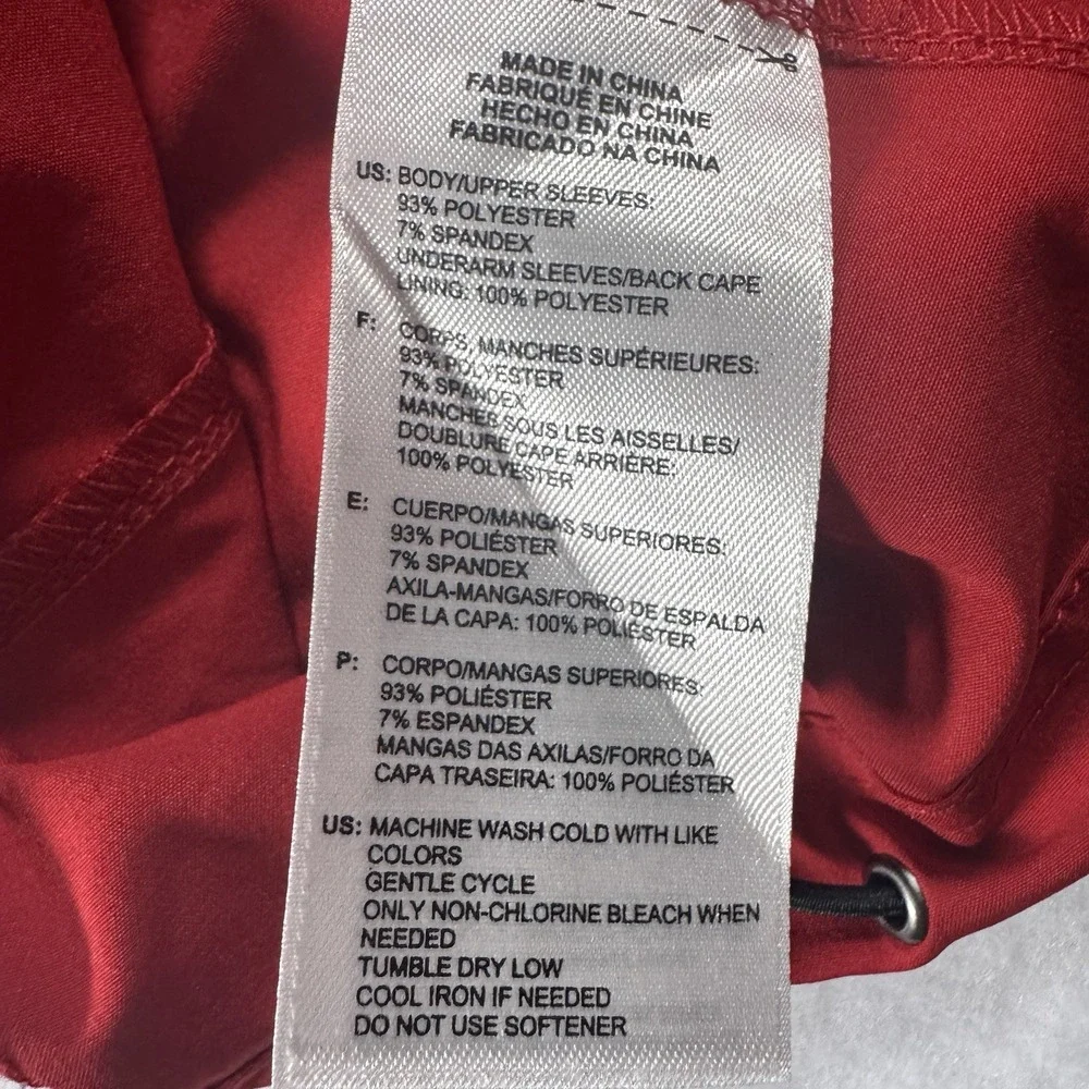 Adidas 1/4 Zip Windbreaker Shirt Mens Small Red‎ Short Sleeve Ventilated Sport